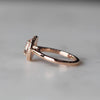 SARAH / OVAL MORGANITE HALO RING