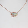 FREEFORM OPAL / DIAMOND HALO NECKLACE