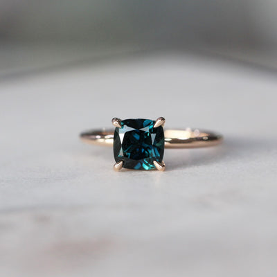 CUSHION / PARTI SAPPHIRE RING