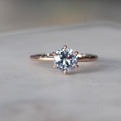 ROUND / GREY CEYLON SAPPHIRE RING