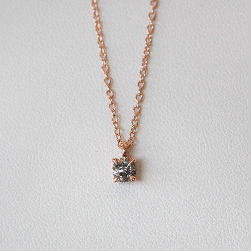 ONE OF A KIND SALT & PEPPER / DIAMOND NECKLACE
