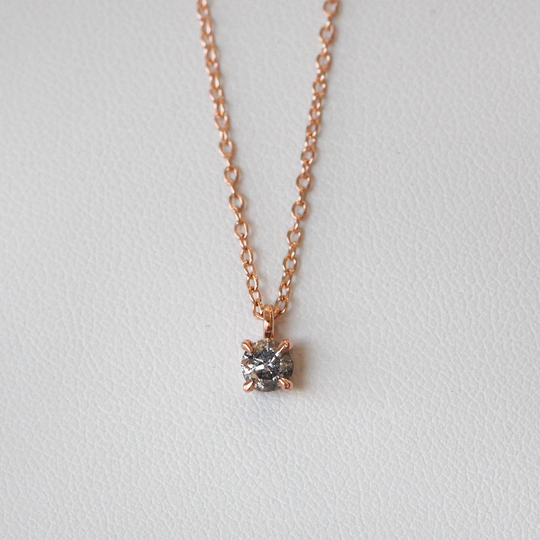 ONE OF A KIND SALT & PEPPER / DIAMOND NECKLACE
