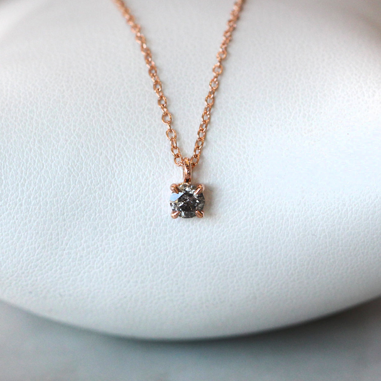ONE OF A KIND SALT & PEPPER / DIAMOND NECKLACE