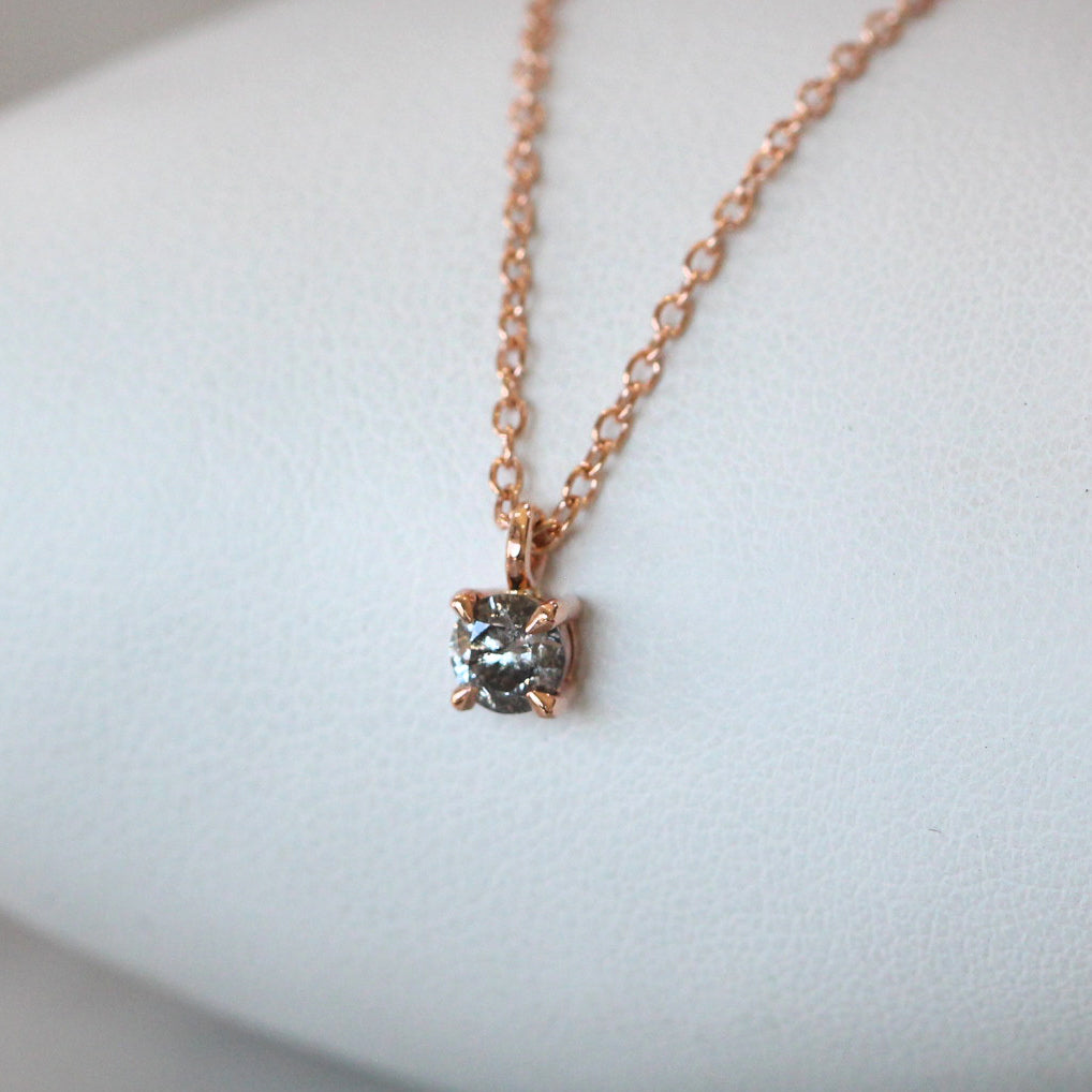 ONE OF A KIND SALT & PEPPER / DIAMOND NECKLACE