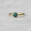 ROUND / TEAL PARTI SAPPHIRE RING