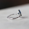 CEYLON SAPPHIRE / HALF HALO RING