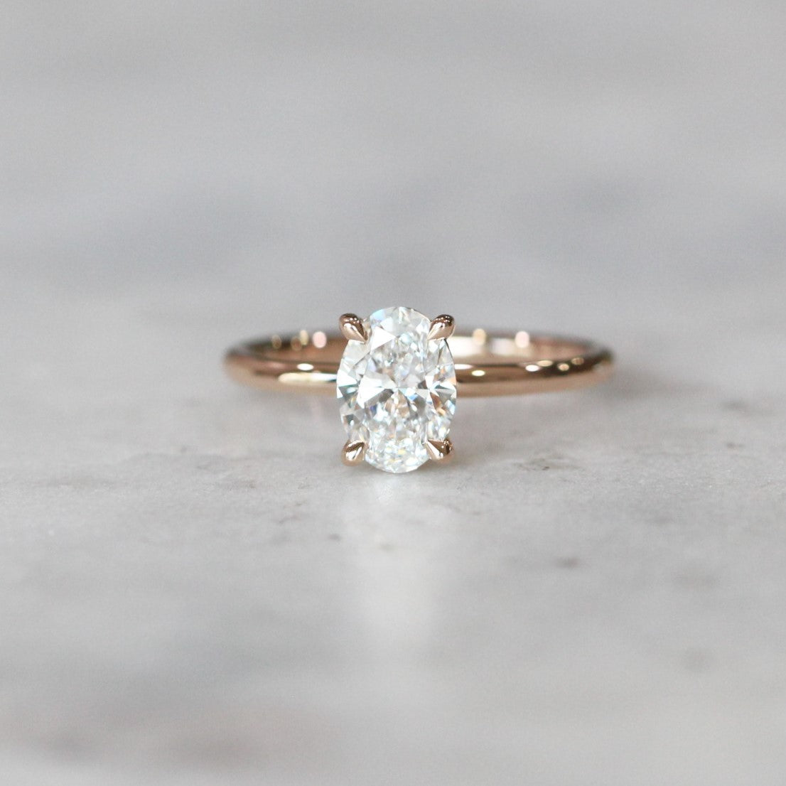 OVAL LAB CREATED DIAMOND / SOLITAIRE RING ii