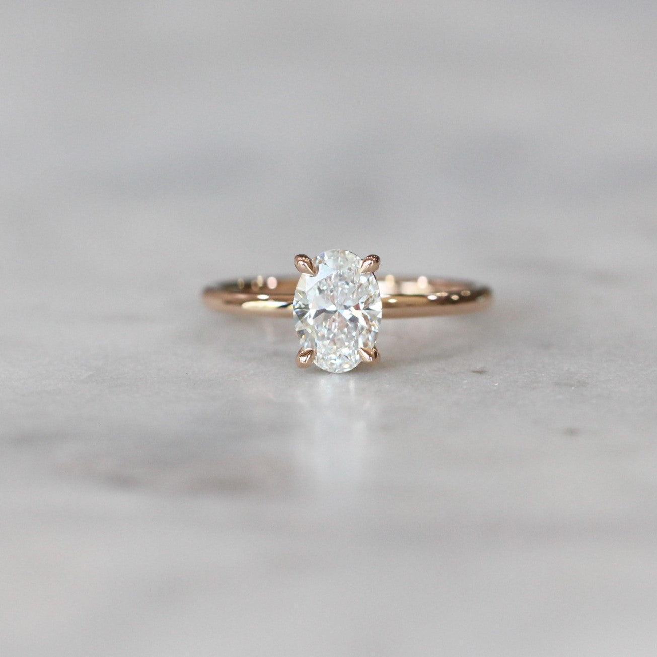OVAL LAB CREATED DIAMOND / SOLITAIRE RING ii