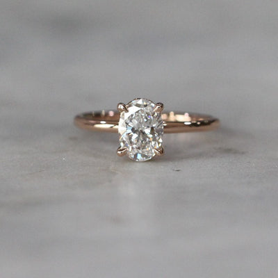 OVAL LAB CREATED DIAMOND / SOLITAIRE RING