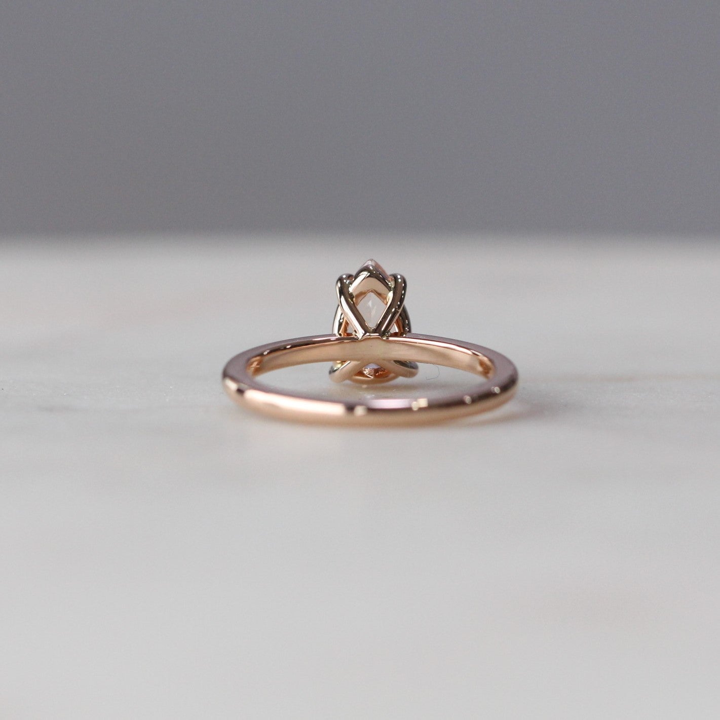 PEAR / MORGANITE SOLITAIRE RING
