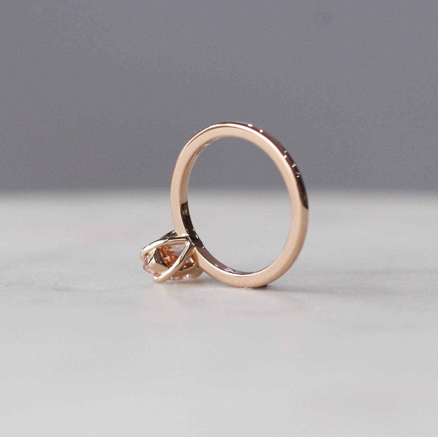 PEAR / MORGANITE SOLITAIRE RING