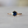 HEXAGON COBALT AUSTRALIAN SAPPHIRE RING