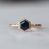 HEXAGON COBALT AUSTRALIAN SAPPHIRE RING