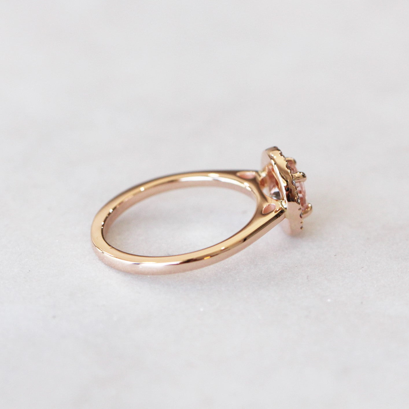 BLAIR / MORGANITE HALO RING