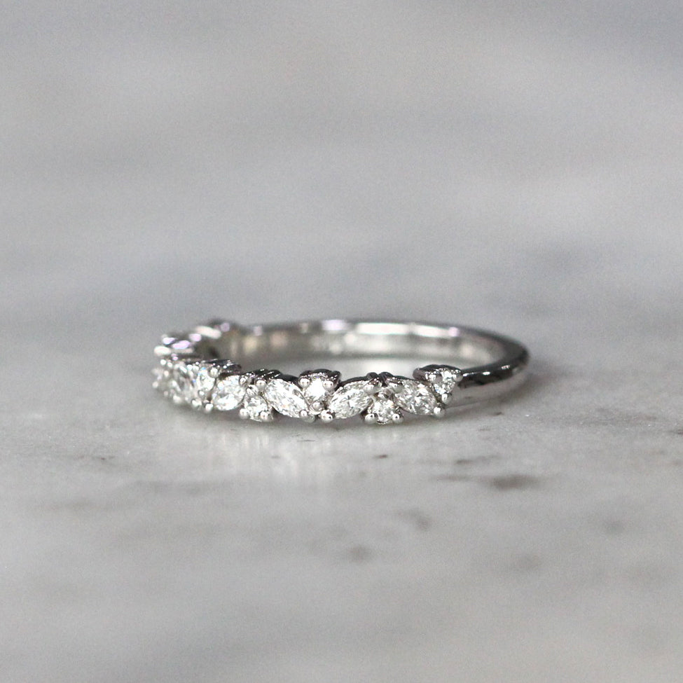 Laila alternating diamond wedding band