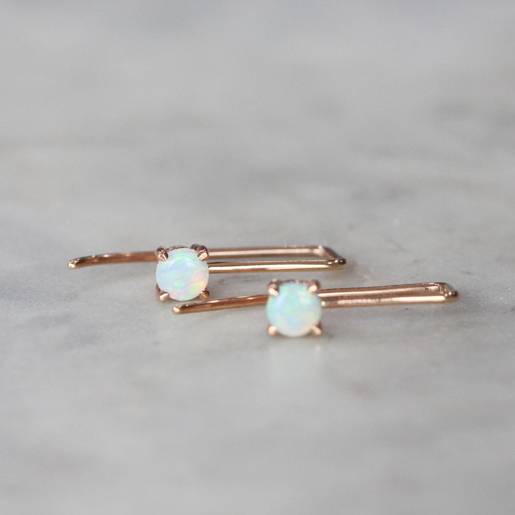 Opal trail earrings