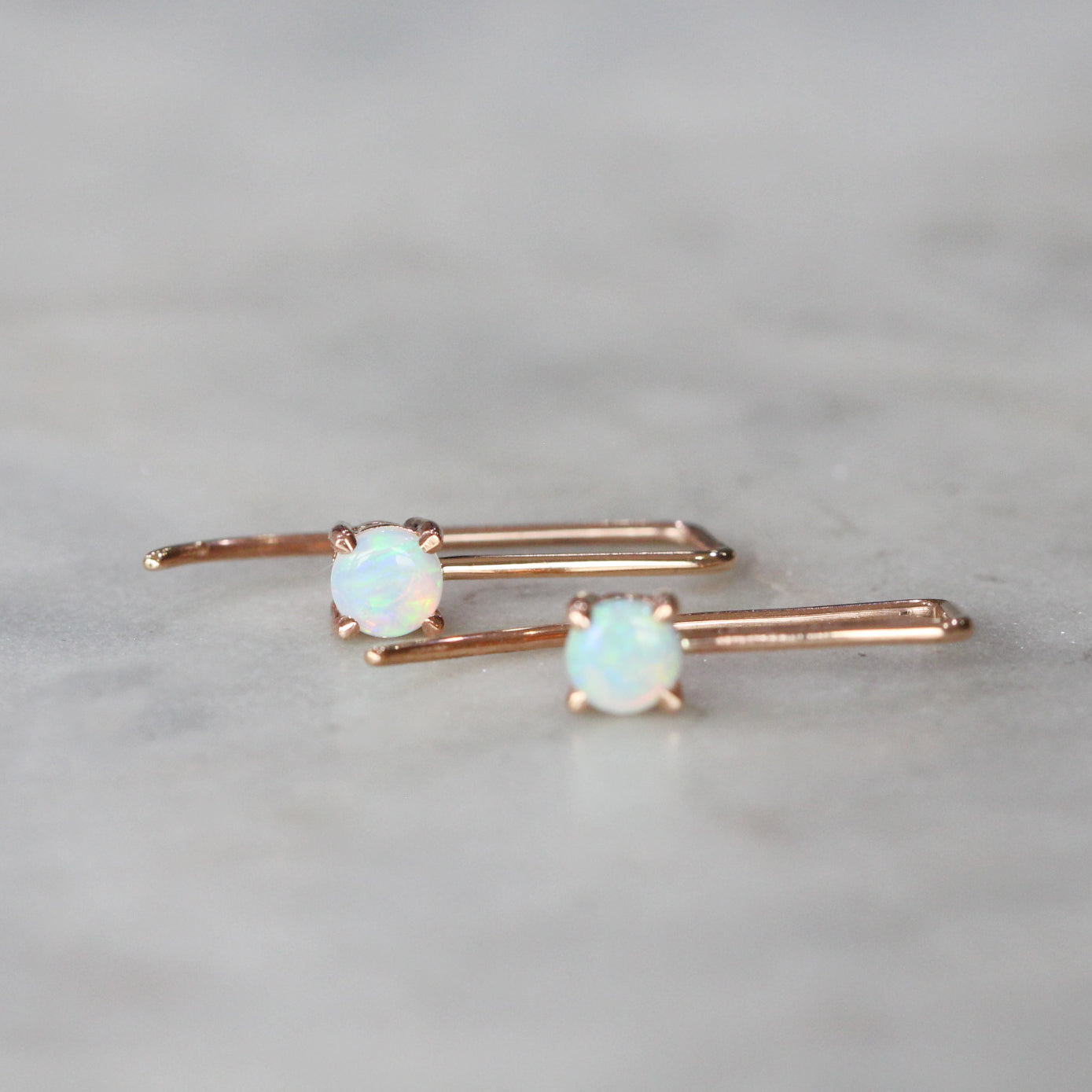 Opal trail earrings