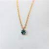 ROUND TEAL PARTI / SAPPHIRE NECKLACE