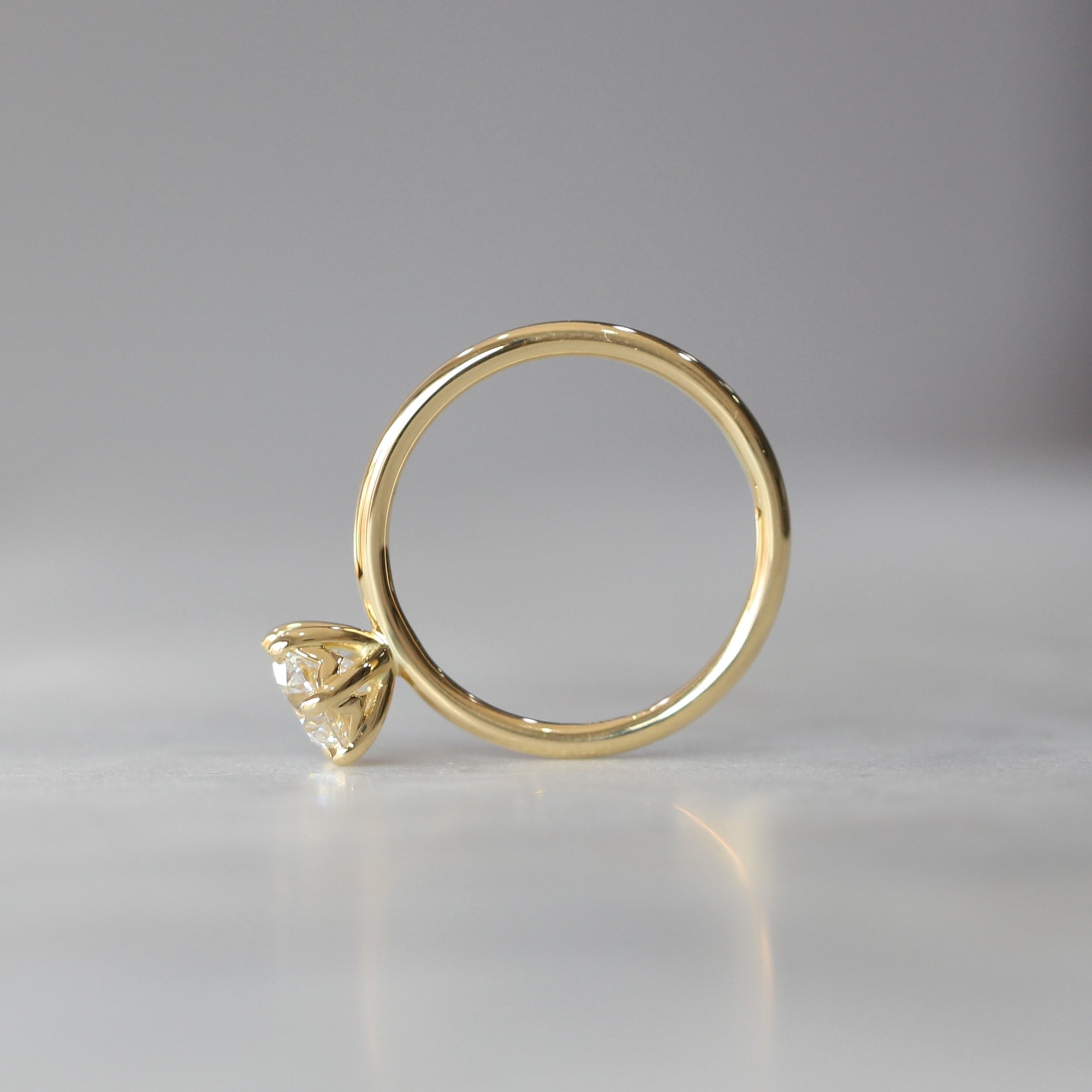 ROUND LAB CREATED DIAMOND / SOLITAIRE RING