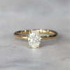 OVAL CUT LAB CREATED / DIAMOND SOLITAIRE