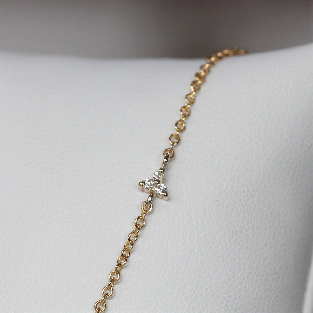 FREEFORM OPAL / DIAMOND TRIO NECKLACE