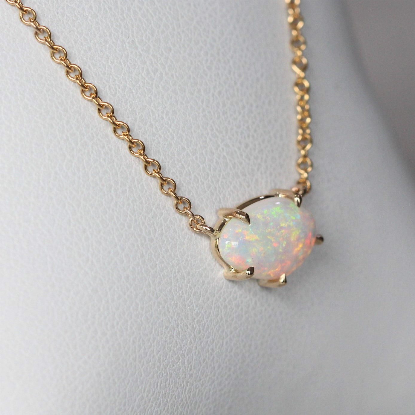 FREEFORM OPAL / DIAMOND TRIO NECKLACE