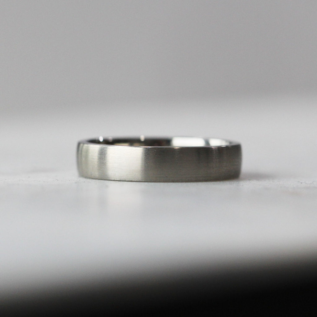 Titanium Half Round Wedding Band