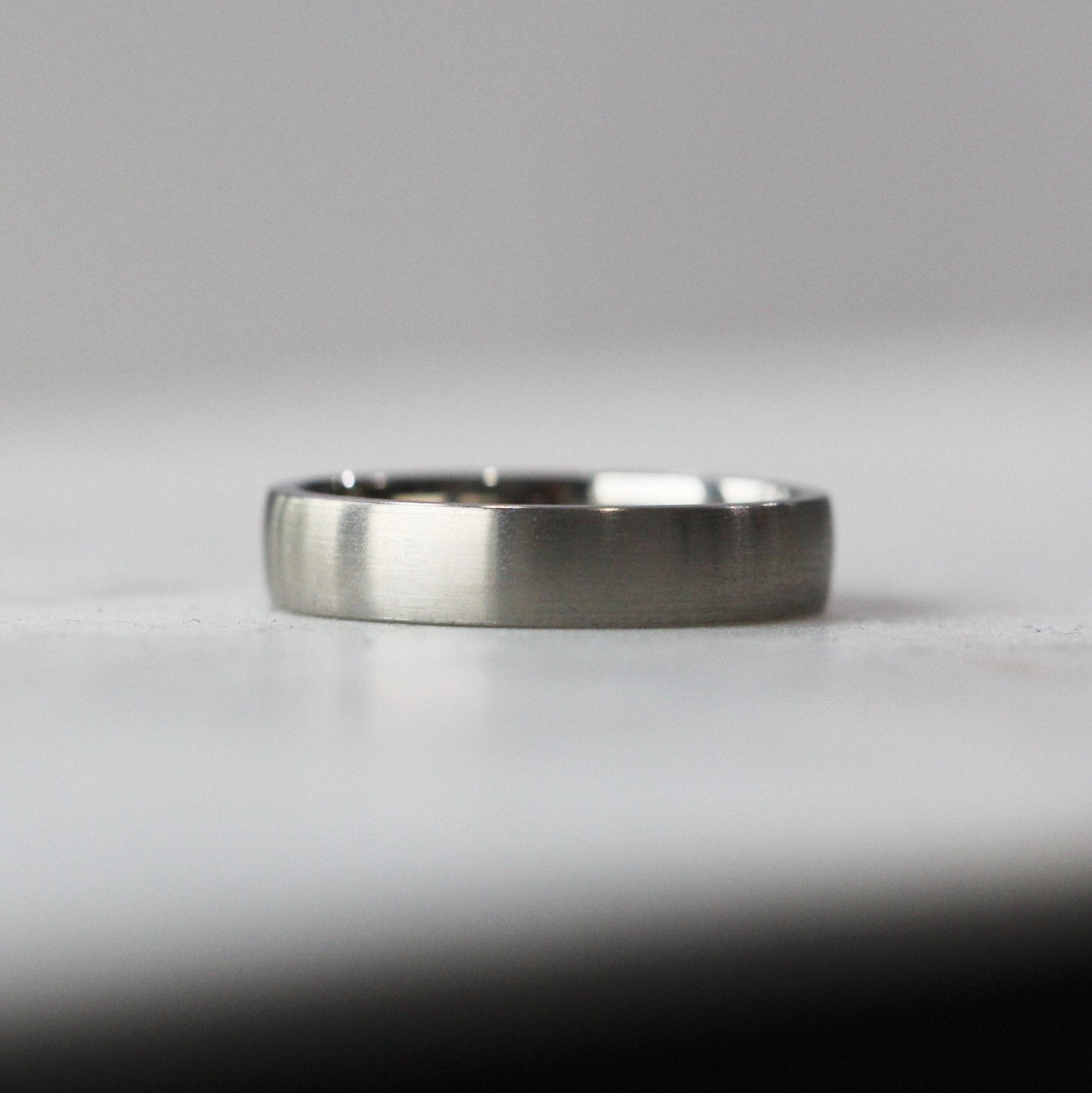 Titanium Half Round Wedding Band