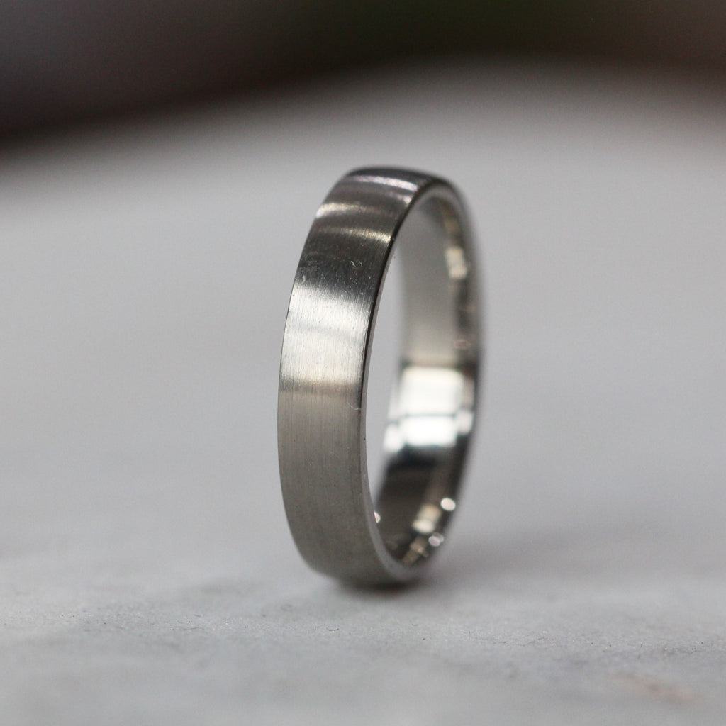 Titanium Half Round Wedding Band