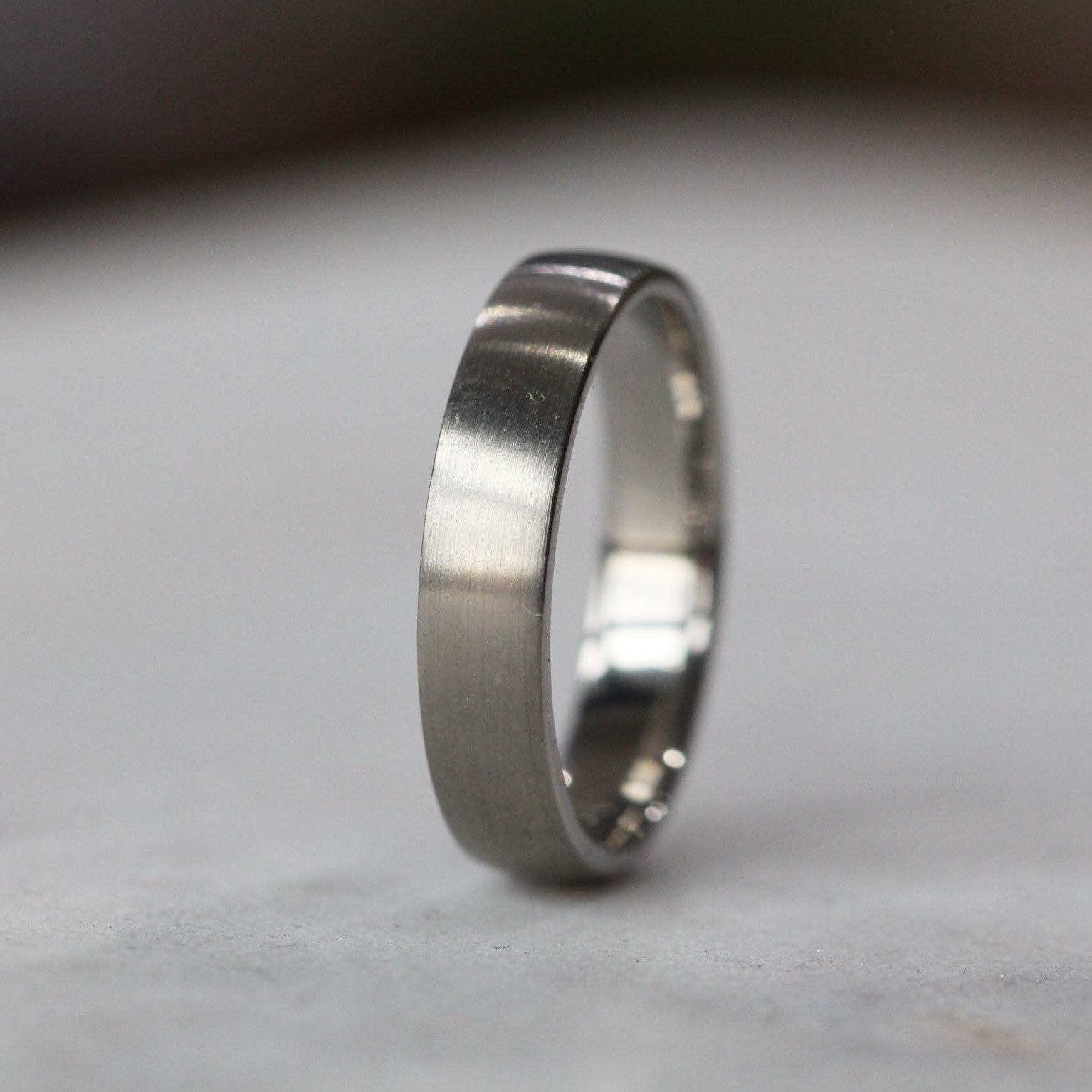 Titanium Half Round Wedding Band