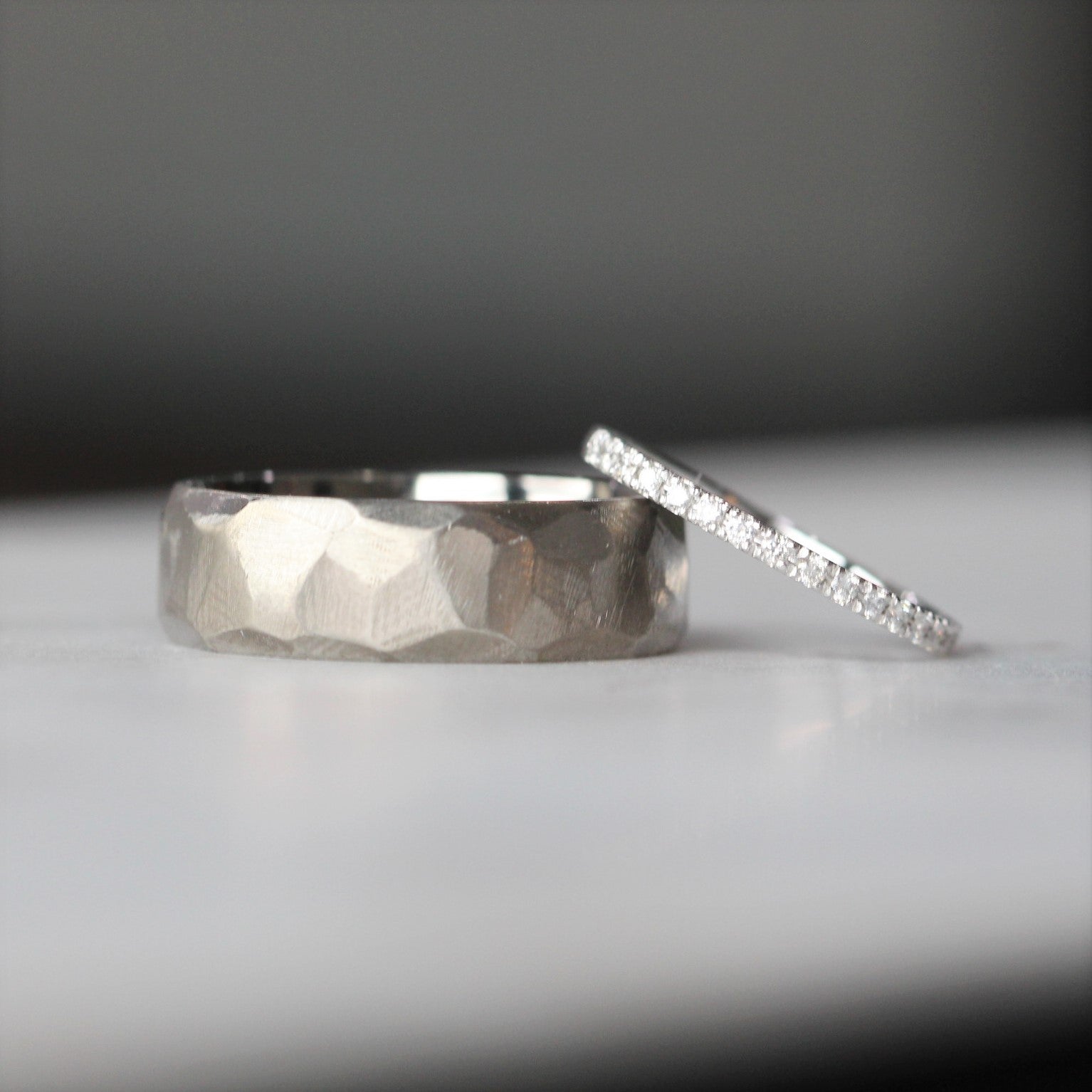 Titanium Textured Wedding Band