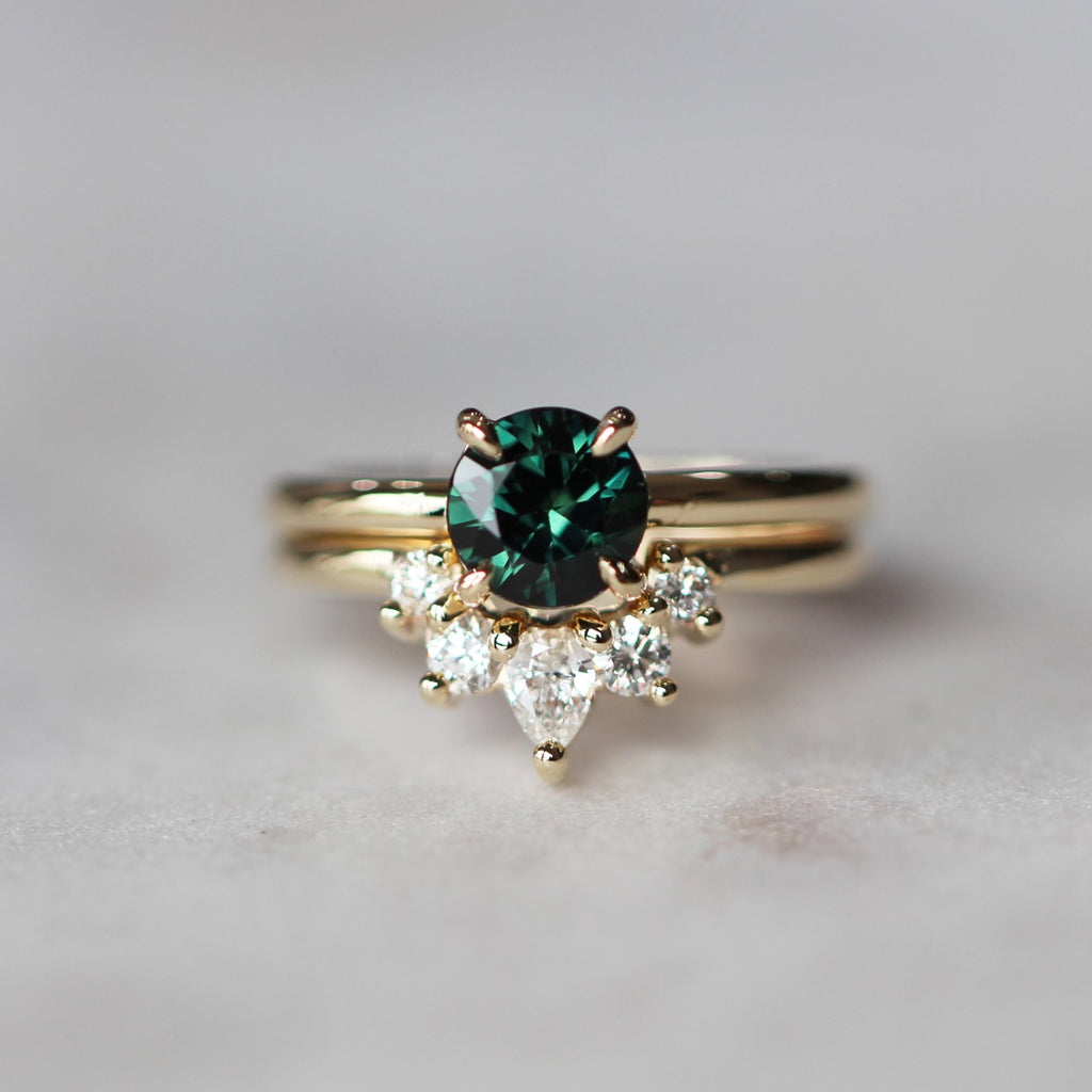ally diamond wedding band with engagement ring