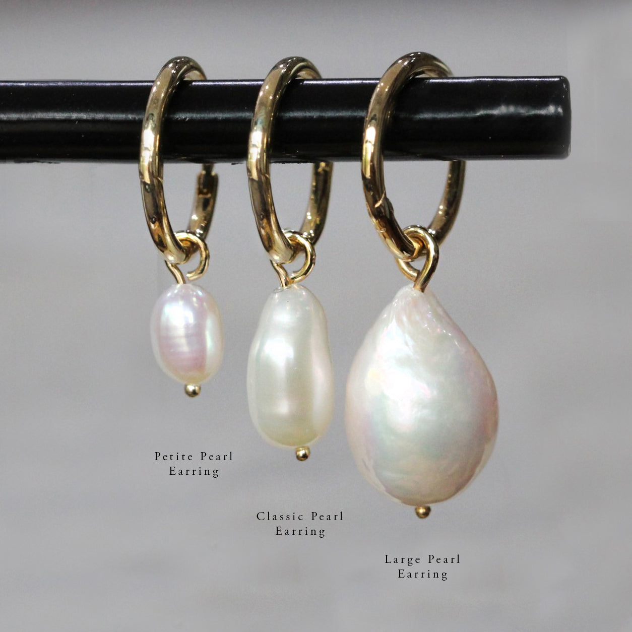 classic pearl hoop earring size chart