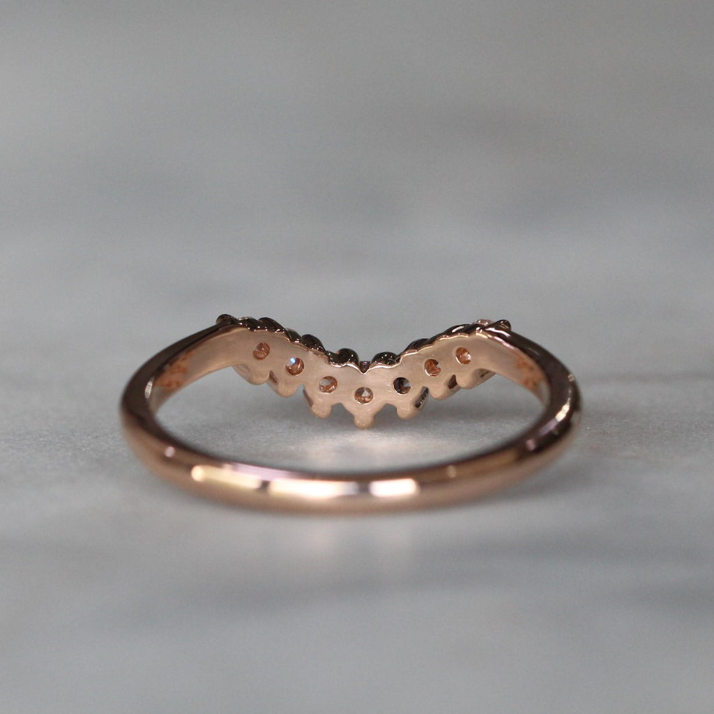 diamond sunburst wedding band
