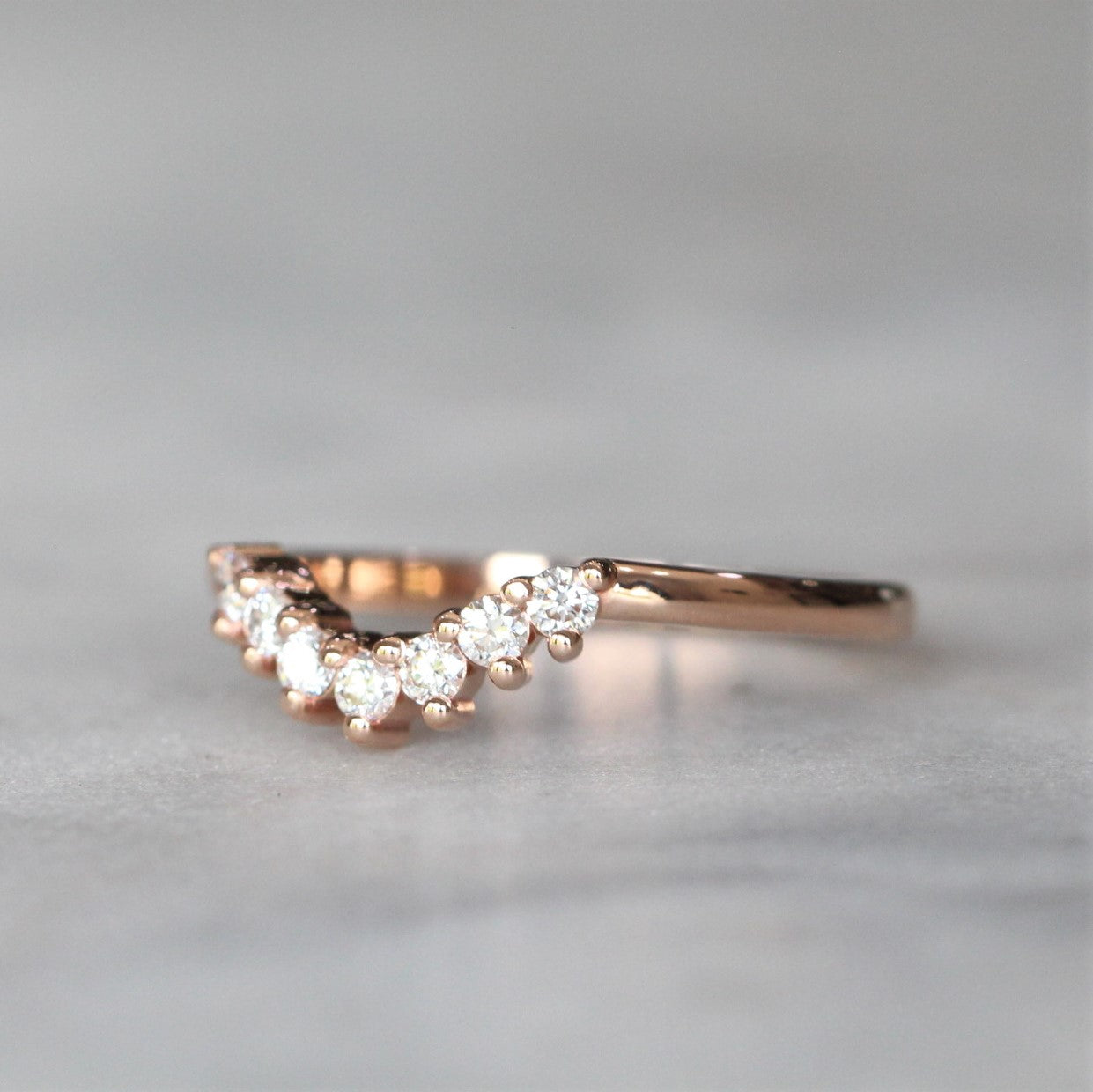 diamond sunburst wedding band