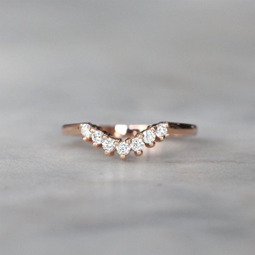 diamond sunburst wedding band