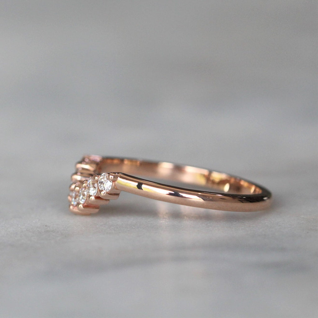 diamond sunburst wedding band