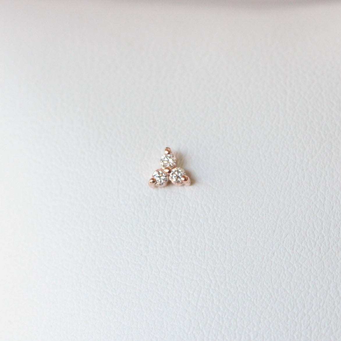 diamond trio stud earrings