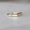 gold bar signet ring side