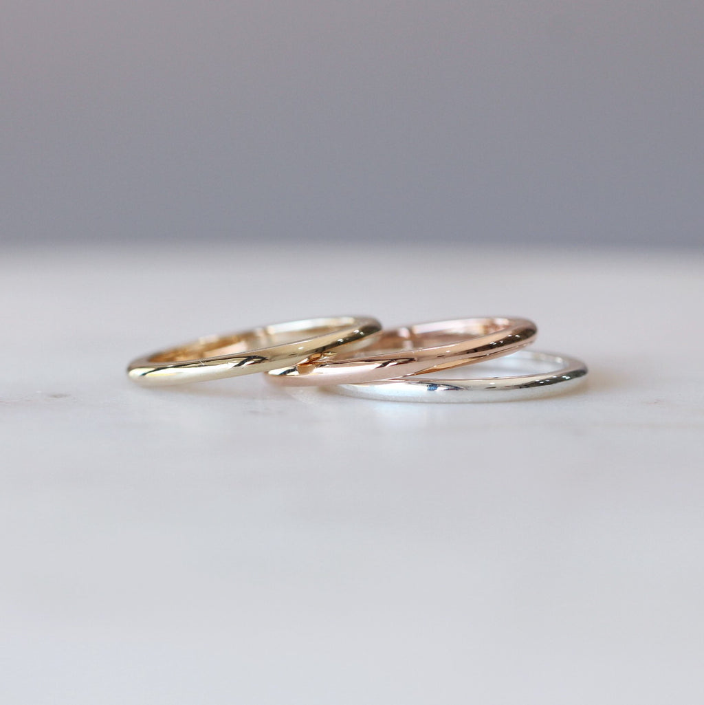 half round wedding band