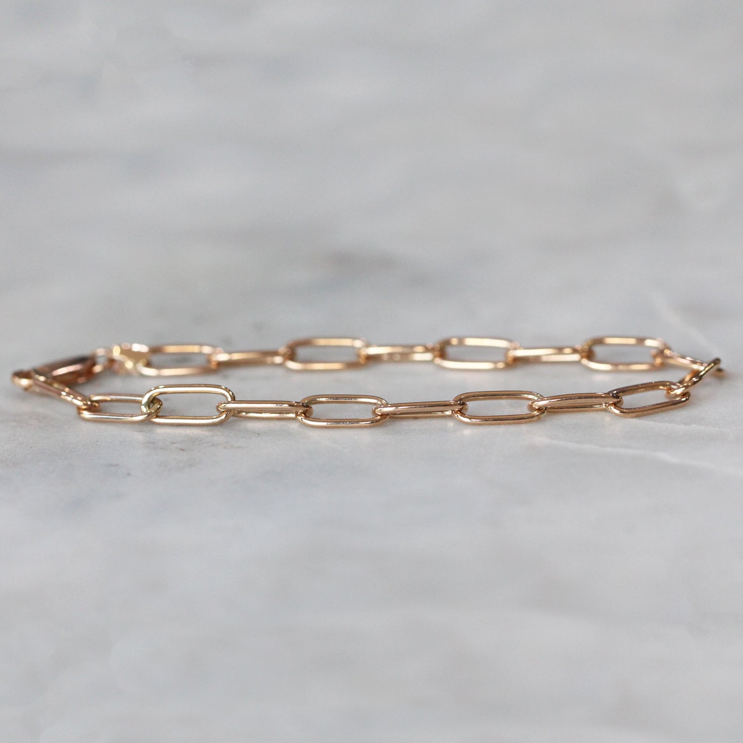 gold paperclip bracelet