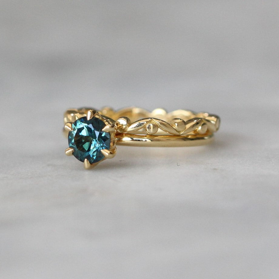 gum leaf wedding band