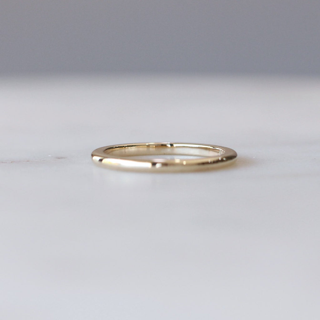 half round wedding band