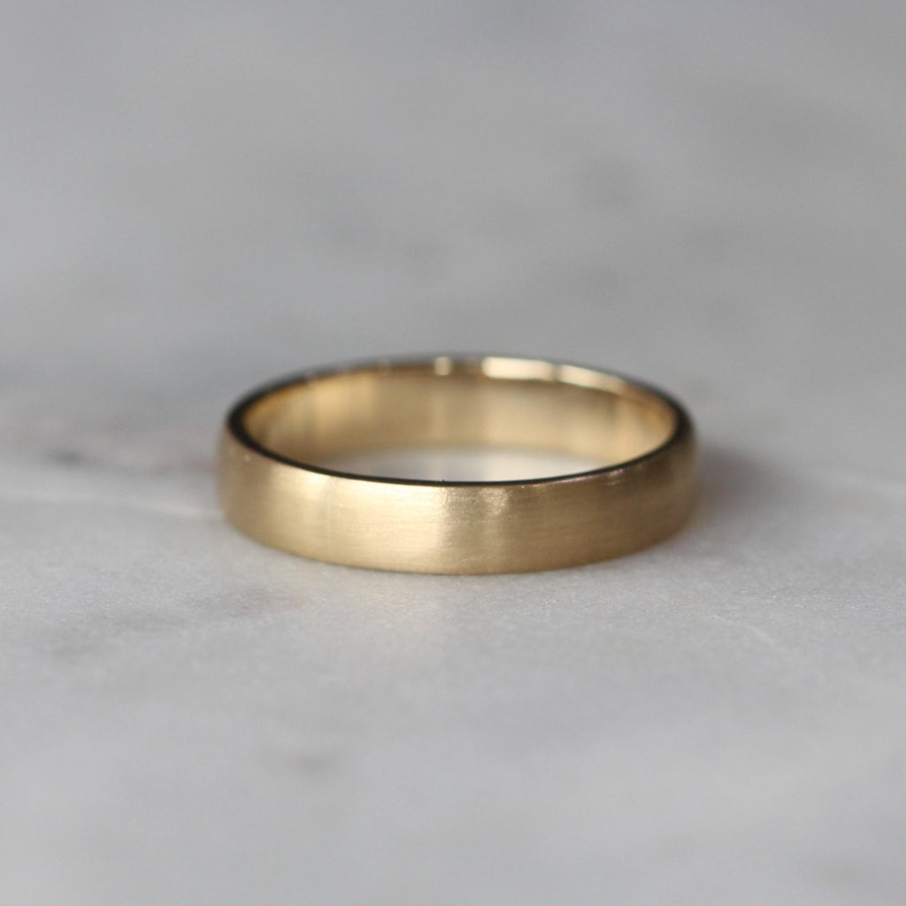 half round wedding band