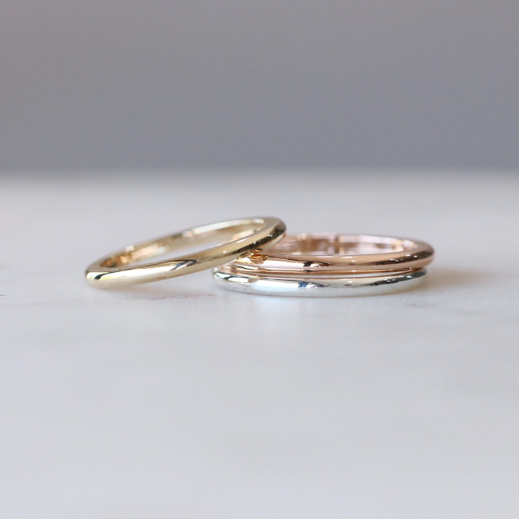 half round wedding band