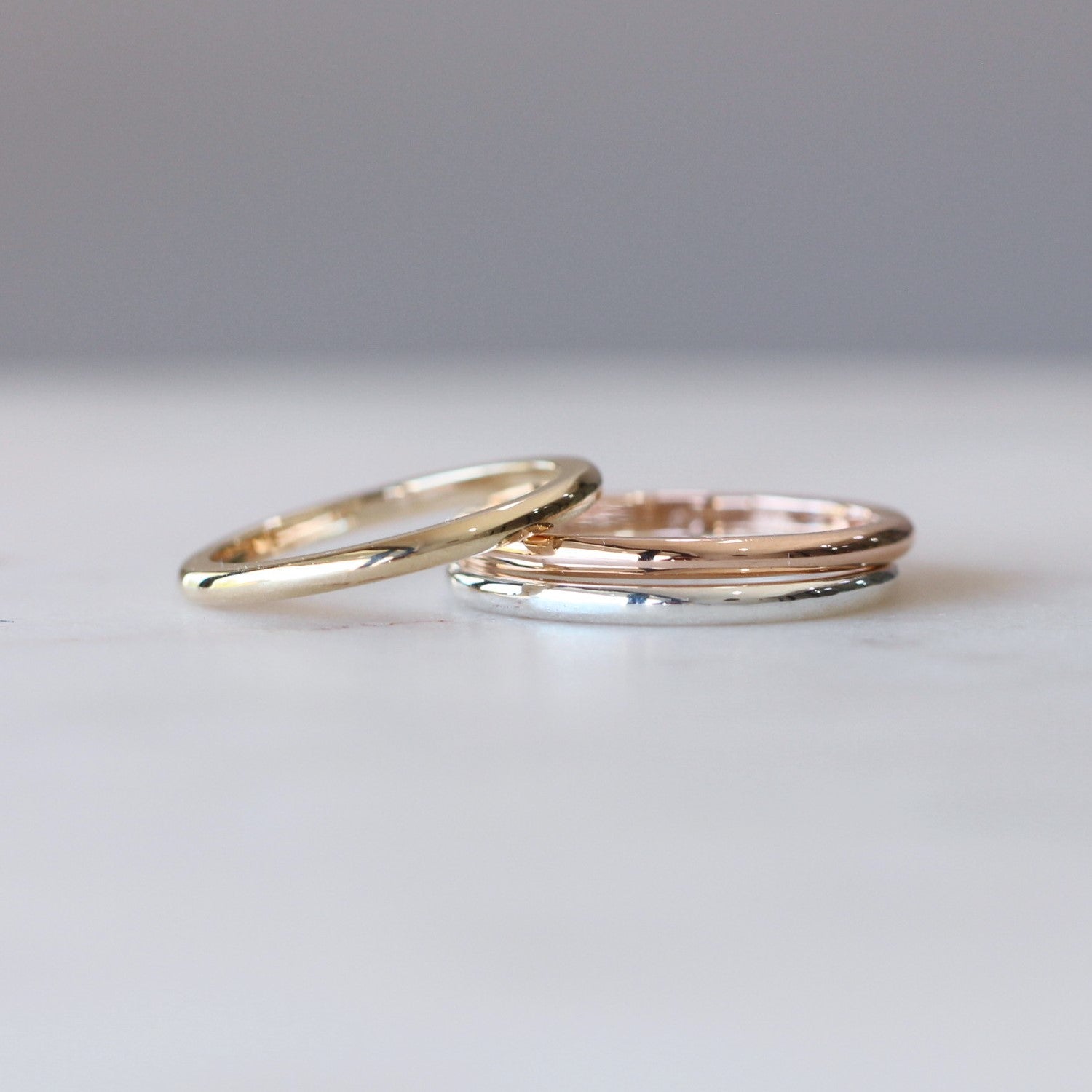 half round wedding band