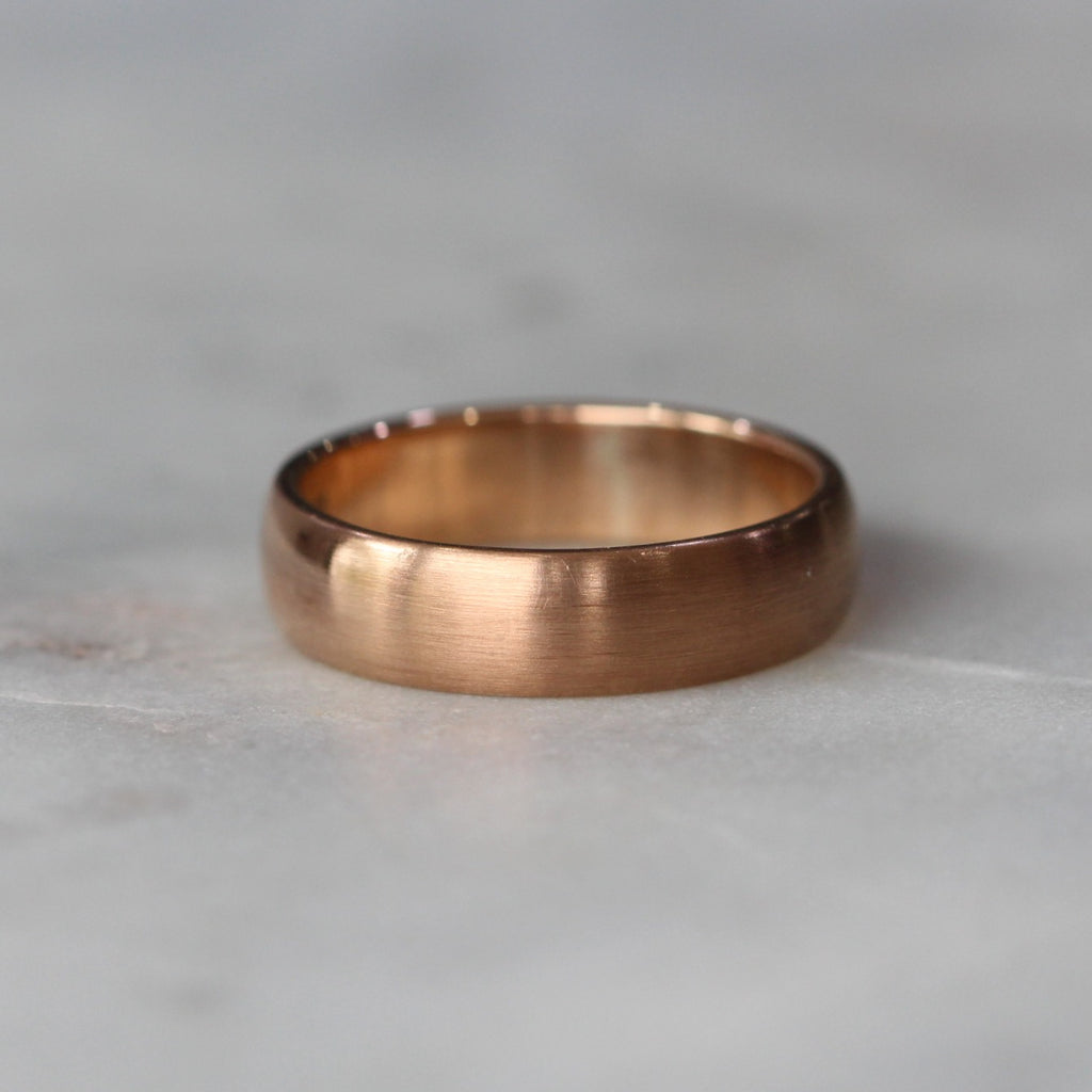 half round wedding band