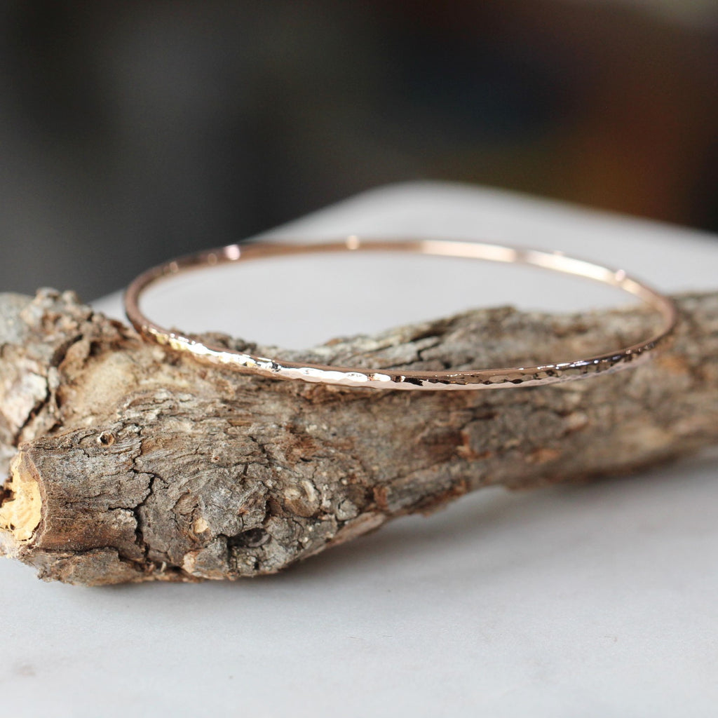 hammered gold bracelet