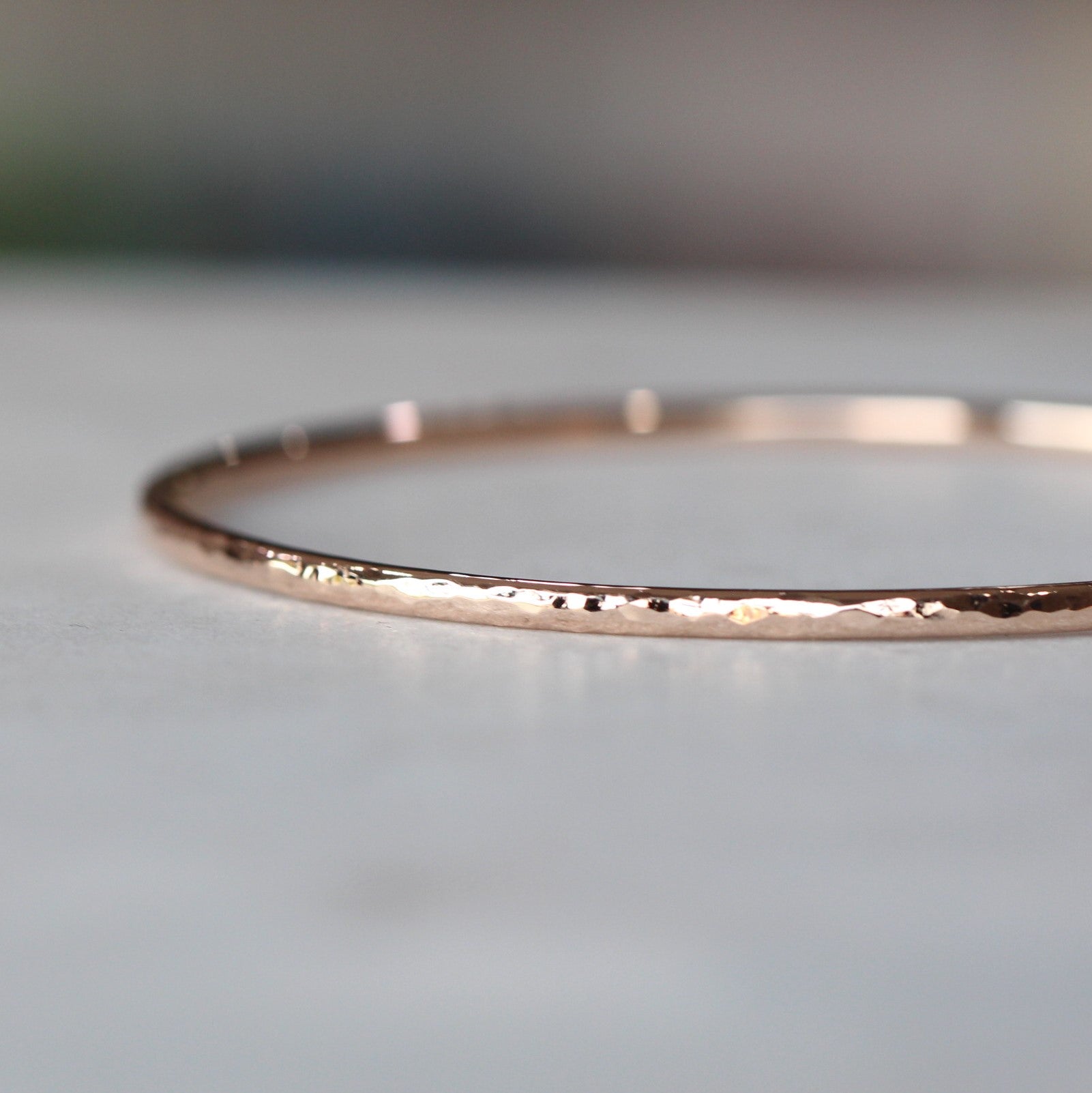 hammered gold bracelet