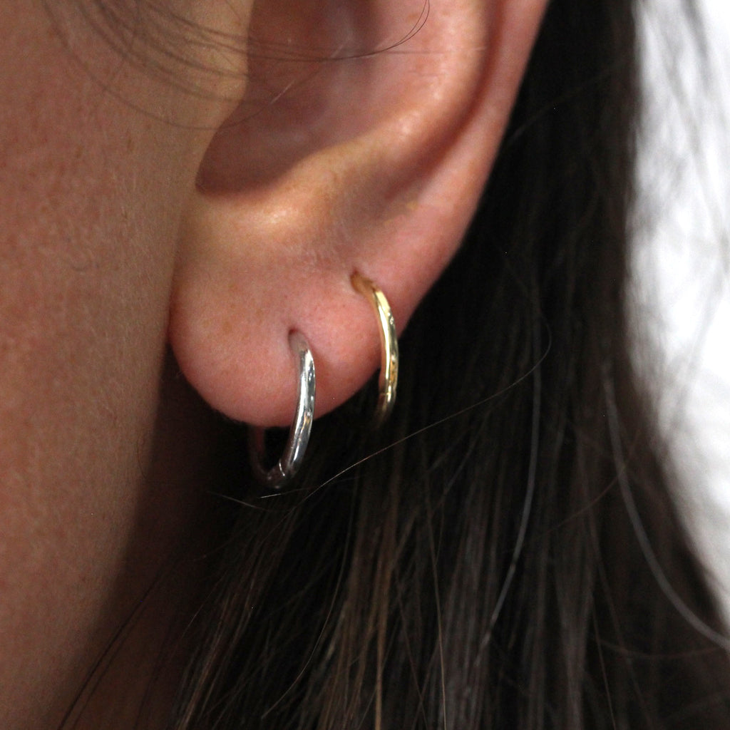 hoop huggie earrings
